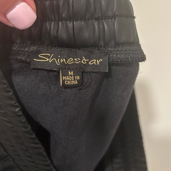 Shinestar Faux leather black skirt size medium - Picture 3 of 3